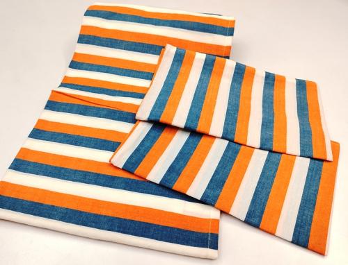 BEDSHEET STRIPE 90X108 2 PILLOW COVER